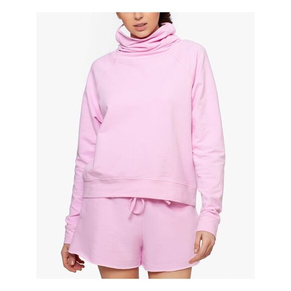 BAM BY BETSY & ADAM Sweaters - BAM BY BETSY & ADAM Womens Pink Stretch Pocketed Crew Neck Sweater L